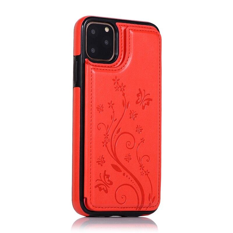 Étui de portefeuille en cuir de luxe pour iPhone 14/13/12 Pro