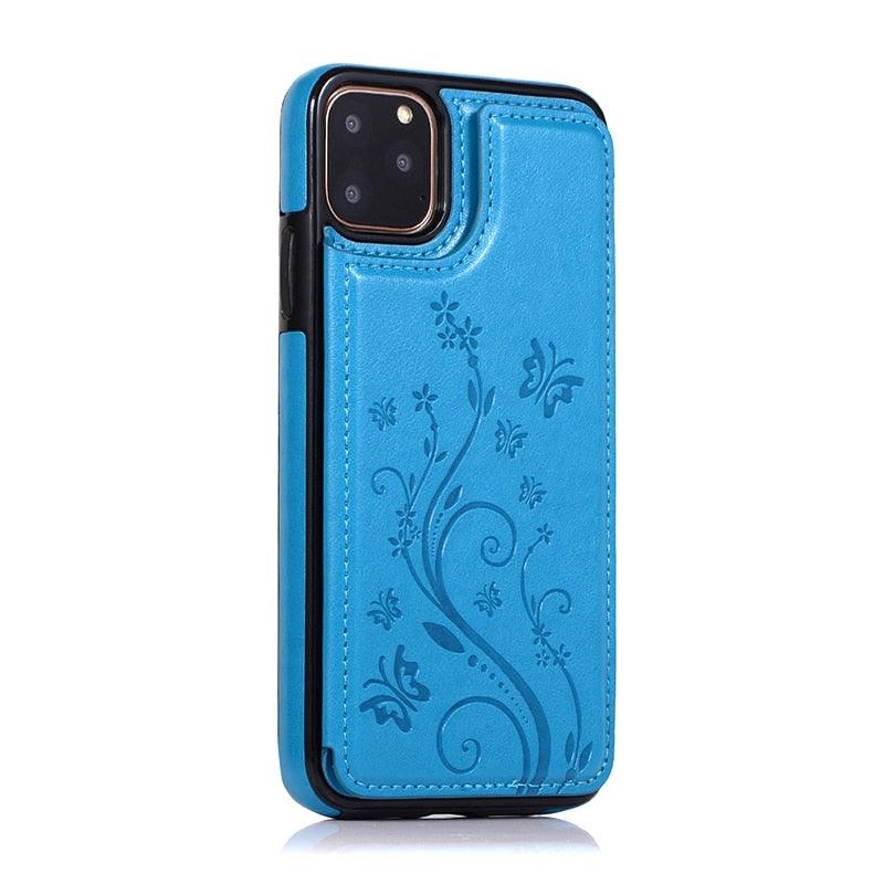 Étui de portefeuille en cuir de luxe pour iPhone 14/13/12 Pro