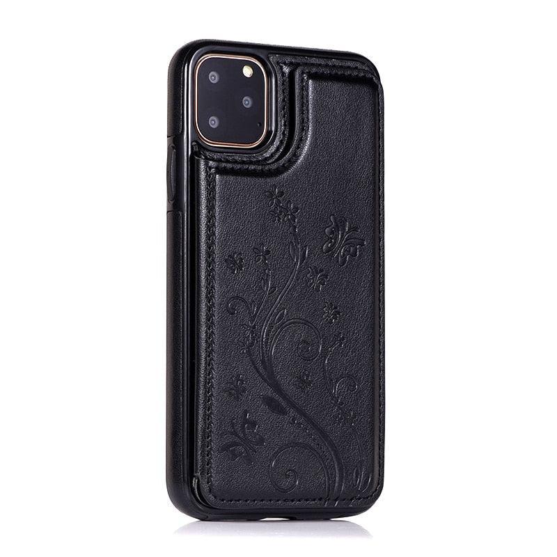Étui de portefeuille en cuir de luxe pour iPhone 14/13/12 Pro