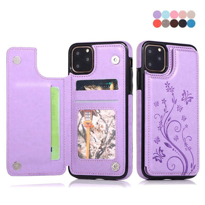 Étui de portefeuille en cuir de luxe pour iPhone 14/13/12 Pro
