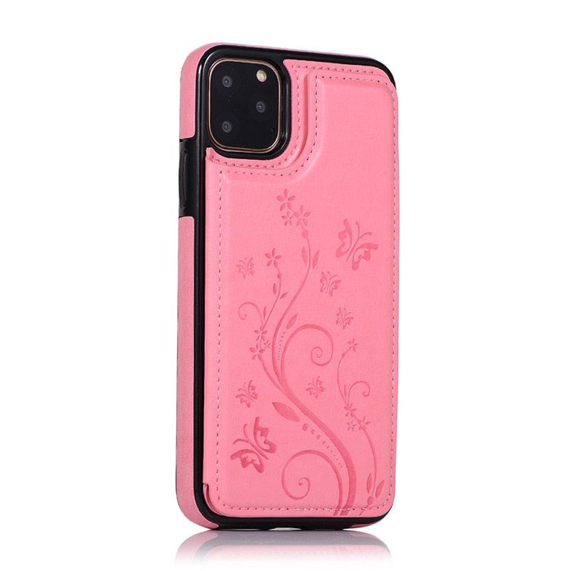 Étui de portefeuille en cuir de luxe pour iPhone 14/13/12 Pro