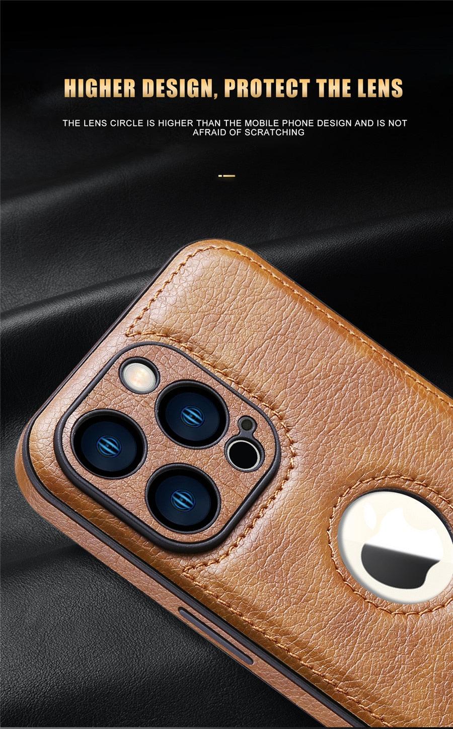 Luxury Leather Case for iPhone - Premium PU Leather Protection