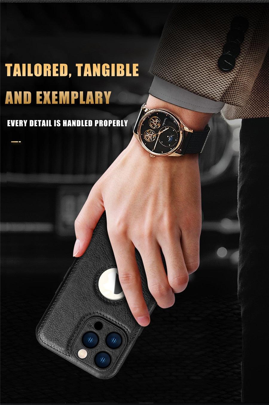 Luxury Leather Case for iPhone - Premium PU Leather Protection