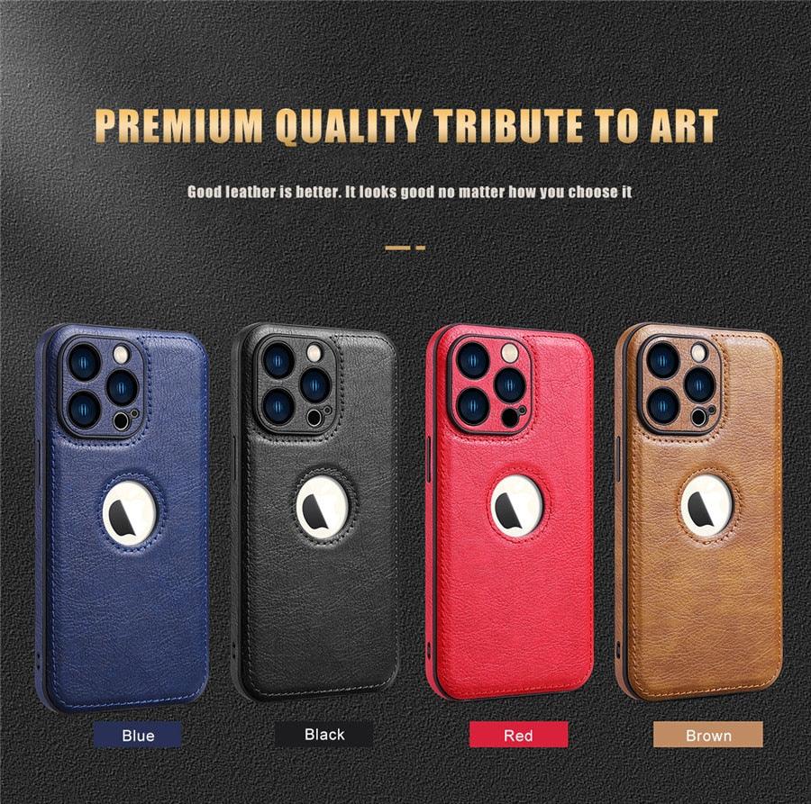 Luxury Leather Case for iPhone - Premium PU Leather Protection
