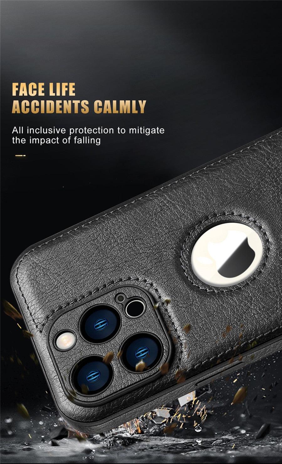 Luxury Leather Case for iPhone - Premium PU Leather Protection