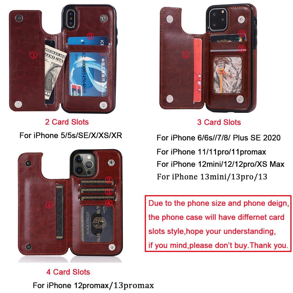 Funda de Cuero Premium para iPhone 14/13/12/11 Series