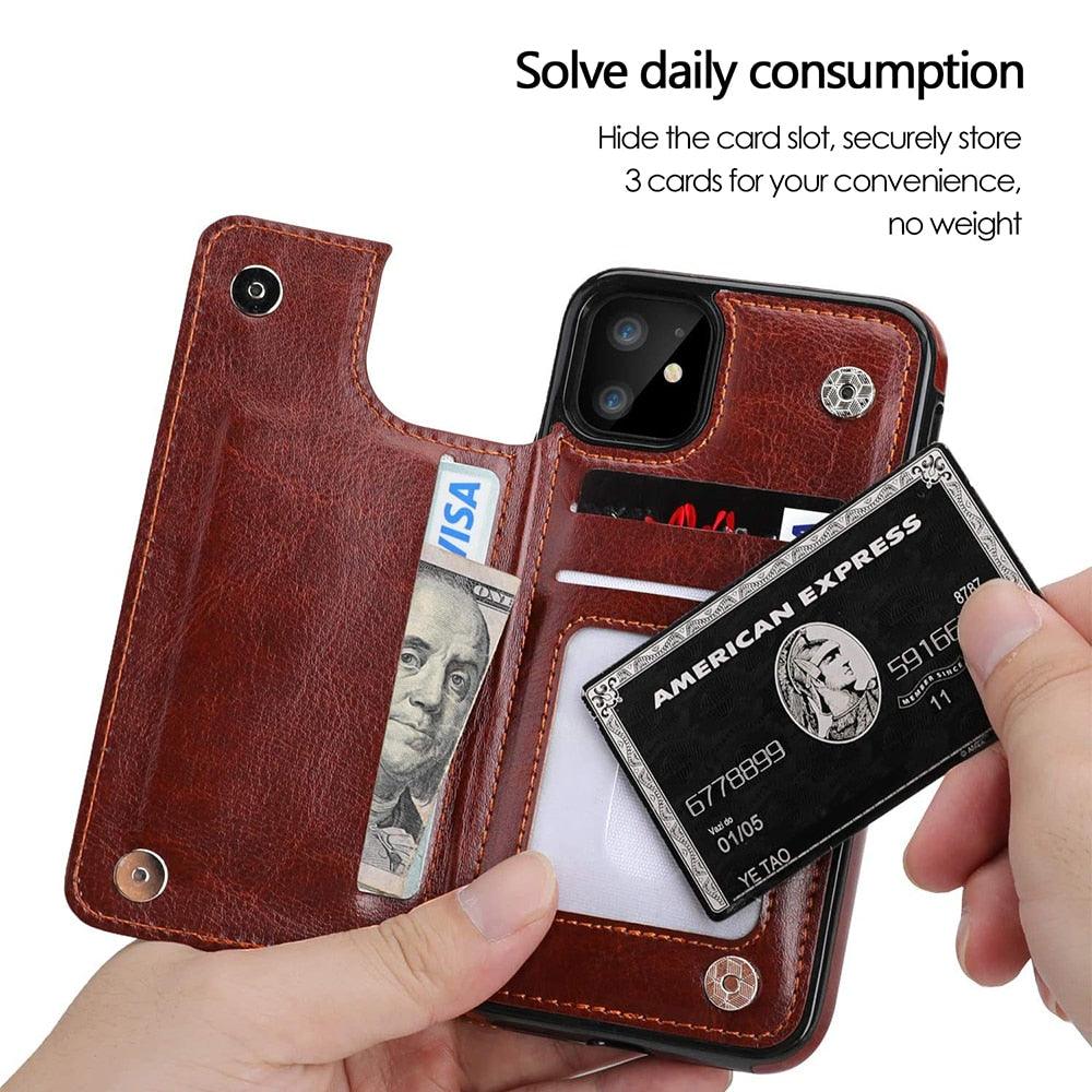 Funda de Cuero Premium para iPhone 14/13/12/11 Series