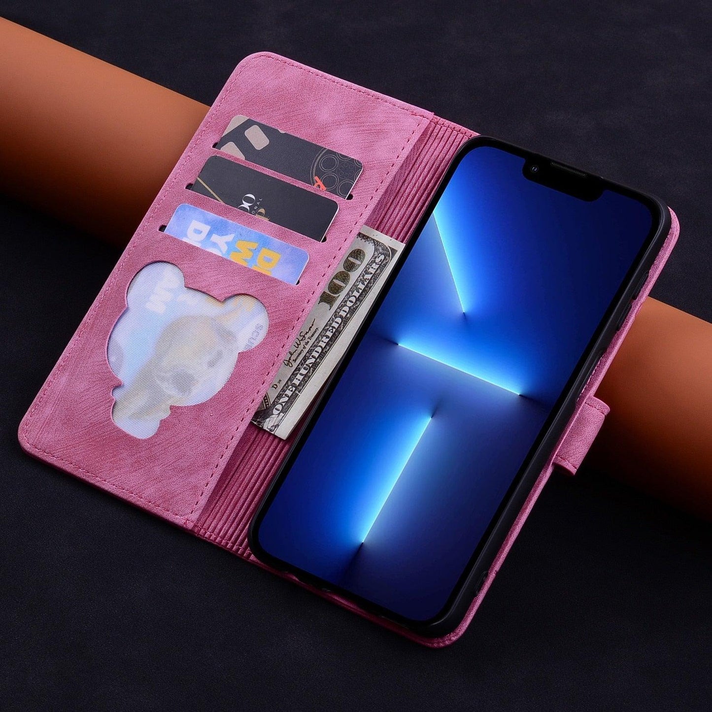Elegant PU Leather Flip Case for iPhone 14/13/12/11 Series - Wallet & Stand Functionality - Korvel