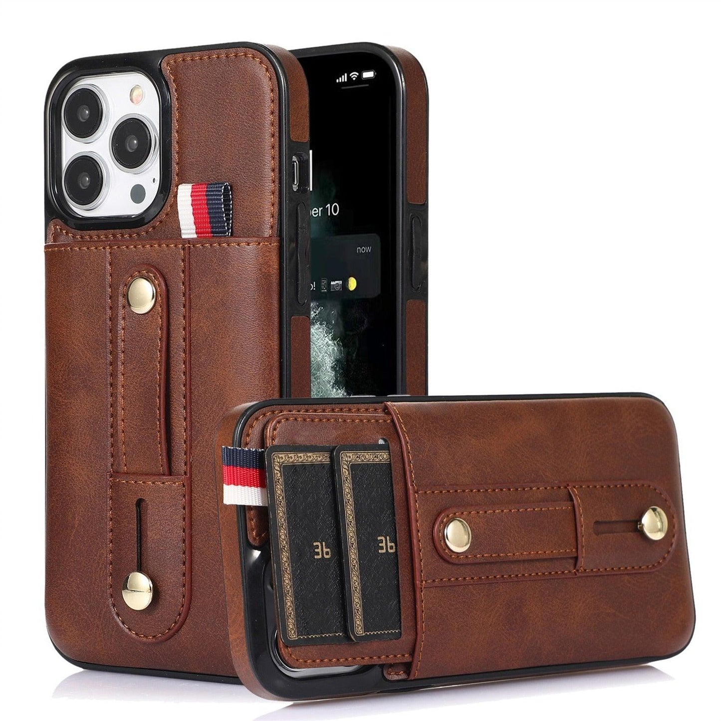 Coque de téléphone en cuir PU premium pour iPhone 14/13/12/11 Series