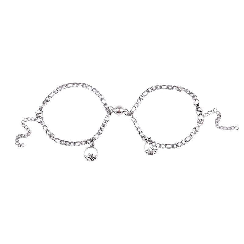 Luxury Stainless Steel Couples Bracelet Set