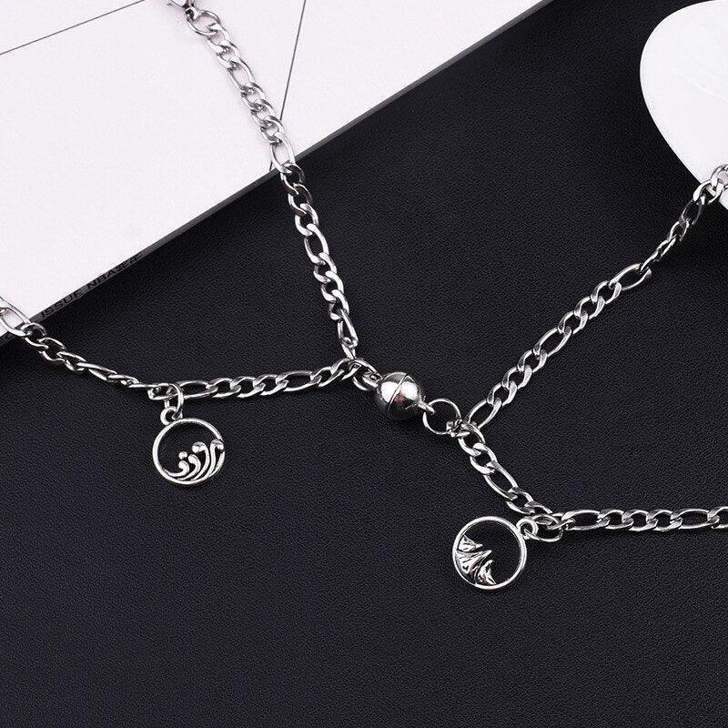 Luxury Stainless Steel Couples Bracelet Set