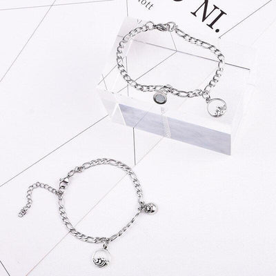 Luxury Stainless Steel Couples Bracelet Set