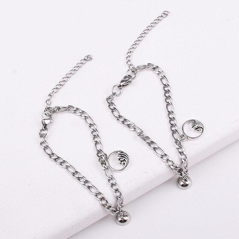 Luxury Stainless Steel Couples Bracelet Set