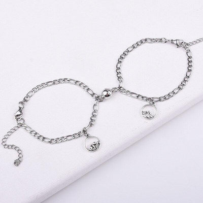 Luxury Stainless Steel Couples Bracelet Set