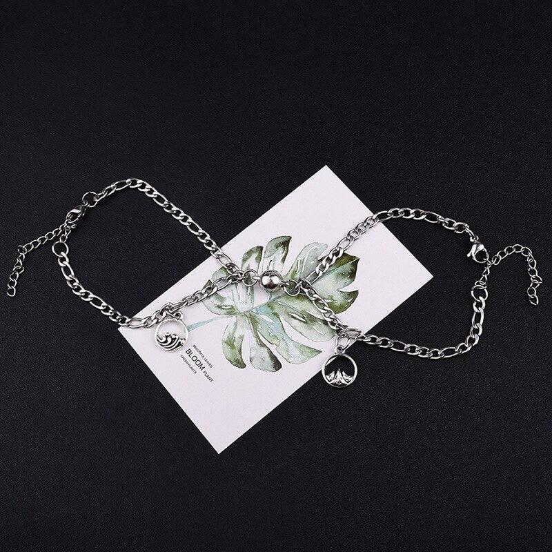 Luxury Stainless Steel Couples Bracelet Set