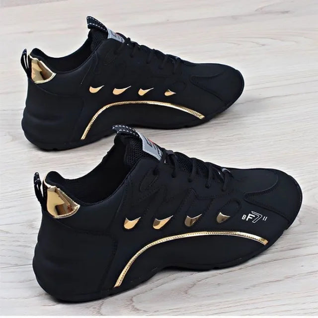 Luxury Men's Sneakers High Quality Leather Casual Shoes for Men Fashion All-match Sport Shoes Platform Comfor Men Running Shoes - Korvel