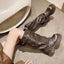 Botas de Plataforma Chunky Elegantes hasta la Rodilla para Mujeres