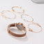 Luxury Rose Gold Starry Sky Dial Watch Set for Women