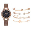 Luxury Rose Gold Starry Sky Dial Watch Set for Women