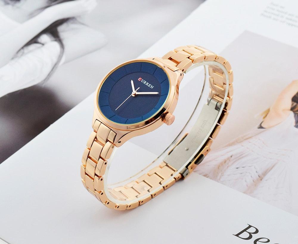 Reloj de Mujer Elegante en Oro Rosa - Diseño de Acero Inoxidable Premium