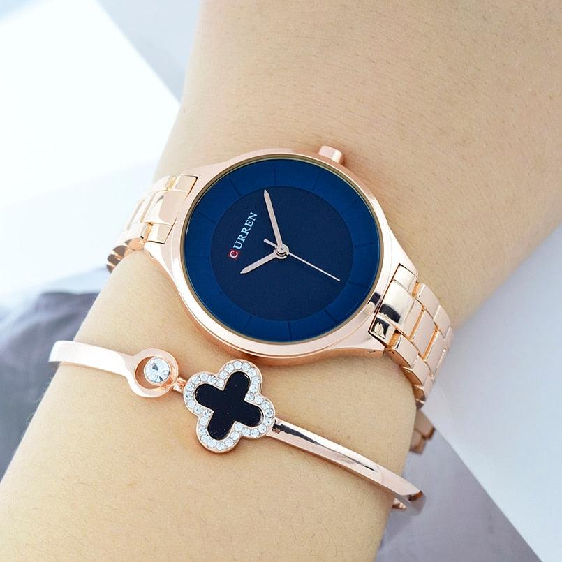 Reloj de Mujer Elegante en Oro Rosa - Diseño de Acero Inoxidable Premium
