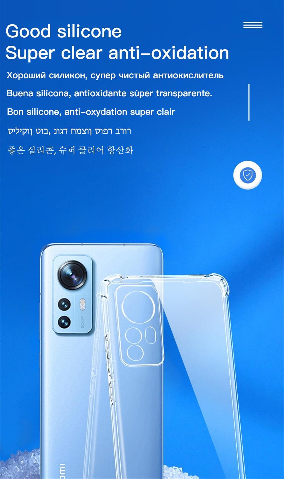 Coque en silicone transparent de luxe pour la série Xiaomi Mi
