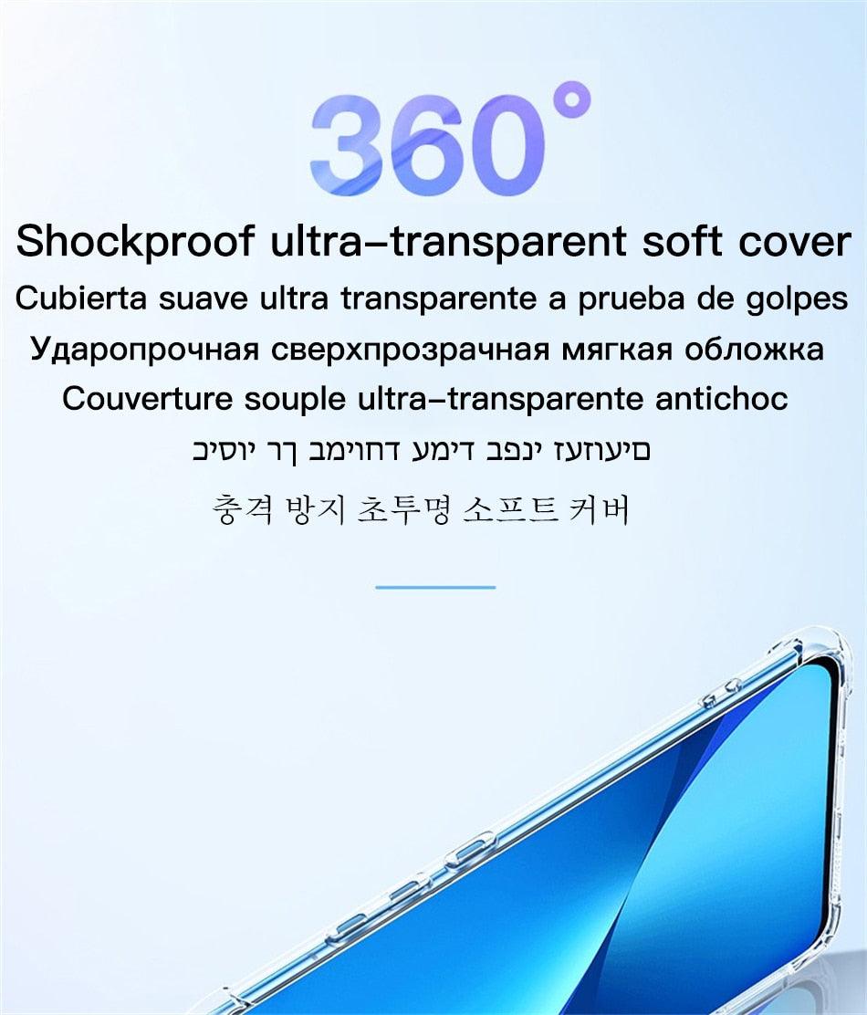 Coque en silicone transparent de luxe pour la série Xiaomi Mi