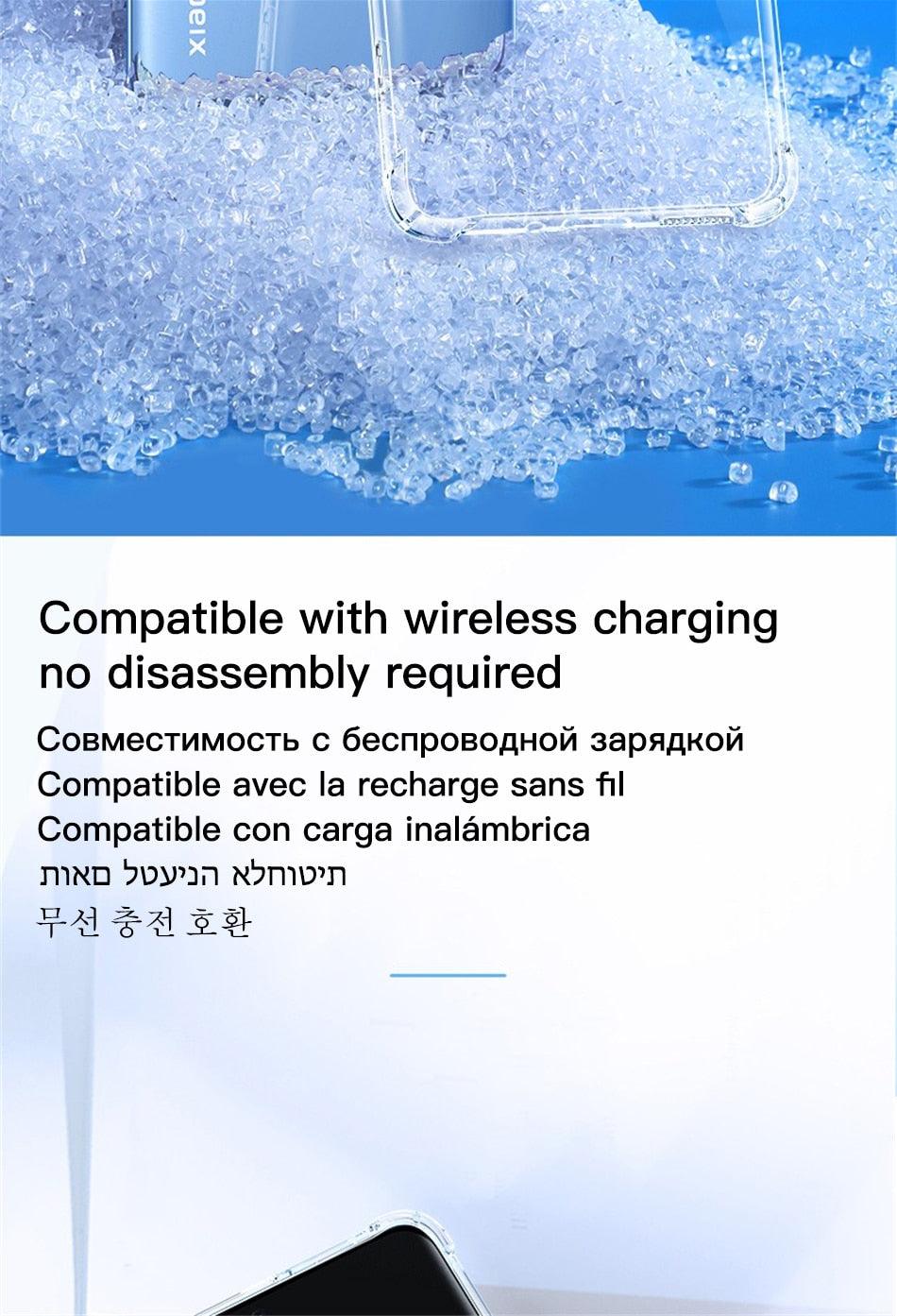 Coque en silicone transparent de luxe pour la série Xiaomi Mi