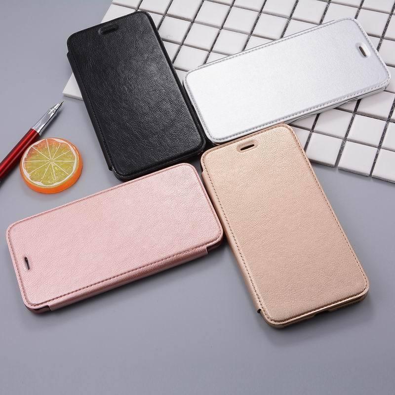 Étui à rabat en cuir slim de luxe pour iPhone 14 Pro