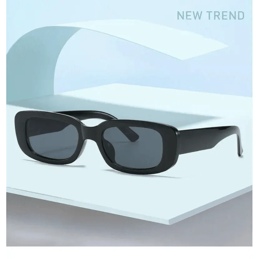 Luxury Retro Square Black Sunglasses for Women