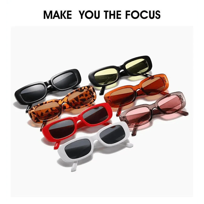 Luxury Retro Square Black Sunglasses for Women