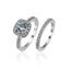 Bague de fiançailles en cristal élégant pour femmes