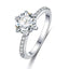 Bague de fiançailles en cristal élégant pour femmes