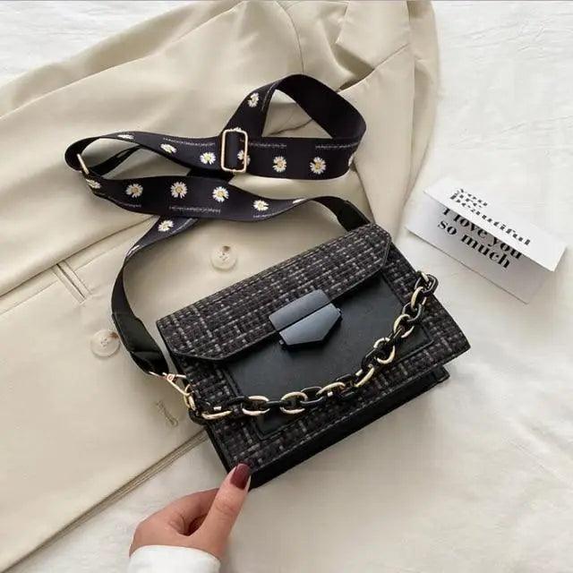 Chic Wide Strap Shoulder Bags for Women - Designer Handbags & Crossbody Purses - Korvel