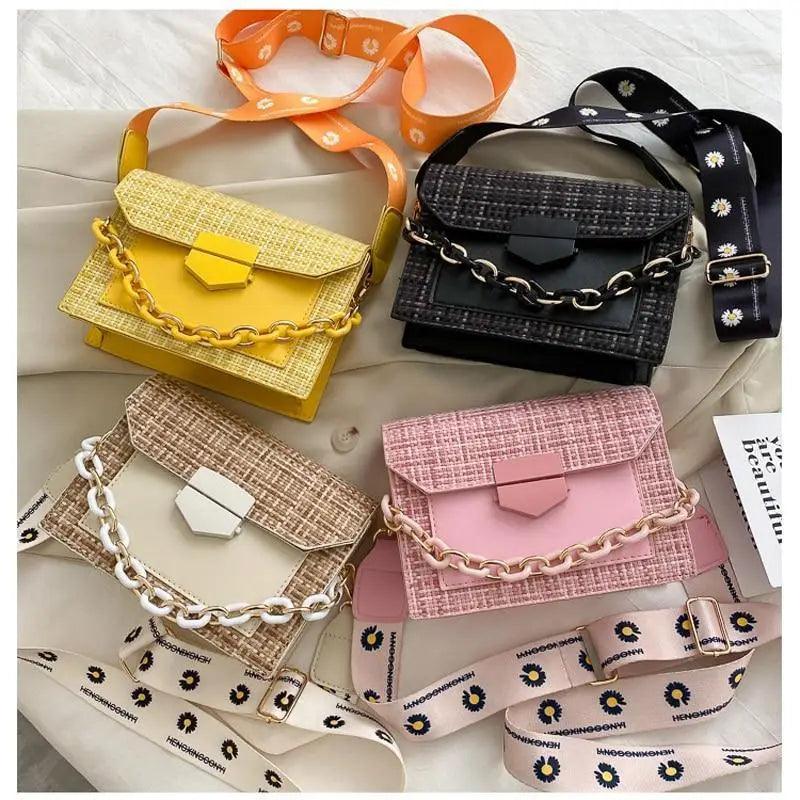 Chic Wide Strap Shoulder Bags for Women - Designer Handbags & Crossbody Purses - Korvel