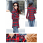 Chic Winter Plaid Jacket for Women - Cozy Velvet Style - Korvel