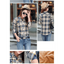 Chic Winter Plaid Jacket for Women - Cozy Velvet Style - Korvel