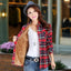 Chic Winter Plaid Jacket for Women - Cozy Velvet Style - Korvel