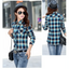 Chic Winter Plaid Jacket for Women - Cozy Velvet Style - Korvel