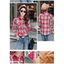 Chic Winter Plaid Jacket for Women - Cozy Velvet Style - Korvel