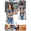Chic Winter Plaid Jacket for Women - Cozy Velvet Style - Korvel