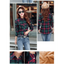 Chic Winter Plaid Jacket for Women - Cozy Velvet Style - Korvel