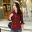 Chic Winter Plaid Jacket for Women - Cozy Velvet Style - Korvel