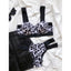Ensemble de bikini noir taille haute de luxe pour femmes