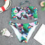Ensemble de bikini noir taille haute de luxe pour femmes
