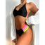 Ensemble de bikini noir taille haute de luxe pour femmes
