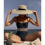 Ensemble de bikini noir taille haute de luxe pour femmes