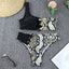 Ensemble de bikini noir taille haute de luxe pour femmes