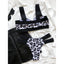 Ensemble de bikini noir taille haute de luxe pour femmes
