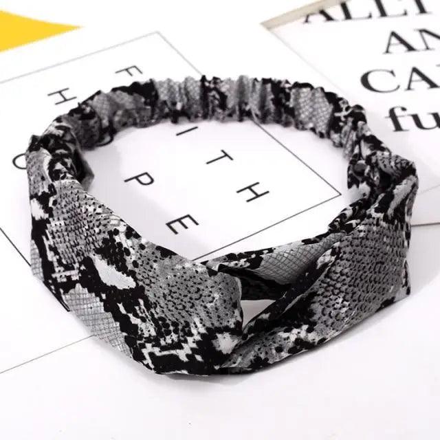 Chic Vintage Floral Knot Headband for Women - Soft Elastic Hair Accessory - Korvel